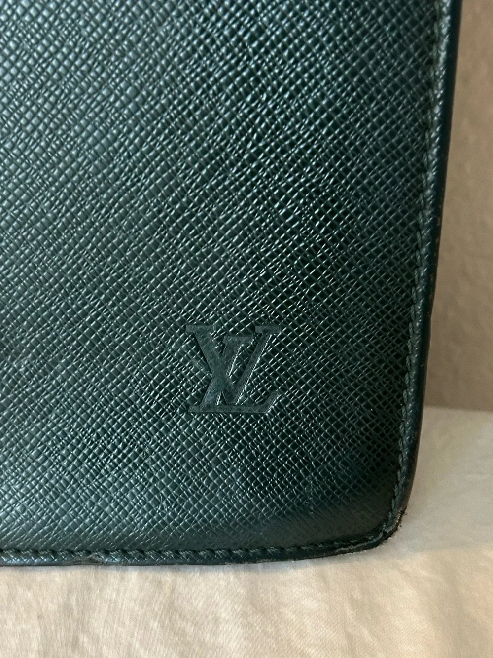 Louis Vuitton Taiga Lozan Leather Briefcase